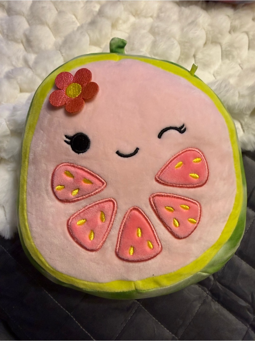 Squishmallows Pink Green Citrus Slice Plush